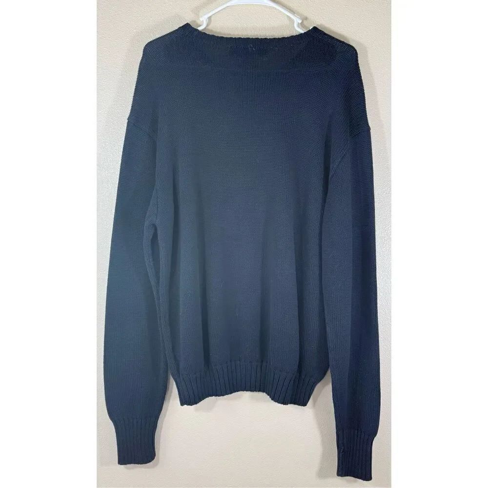 Polo Ralph Lauren Classic Crew Neck Pullover Knitted Men's Sweater Dark Blue XL